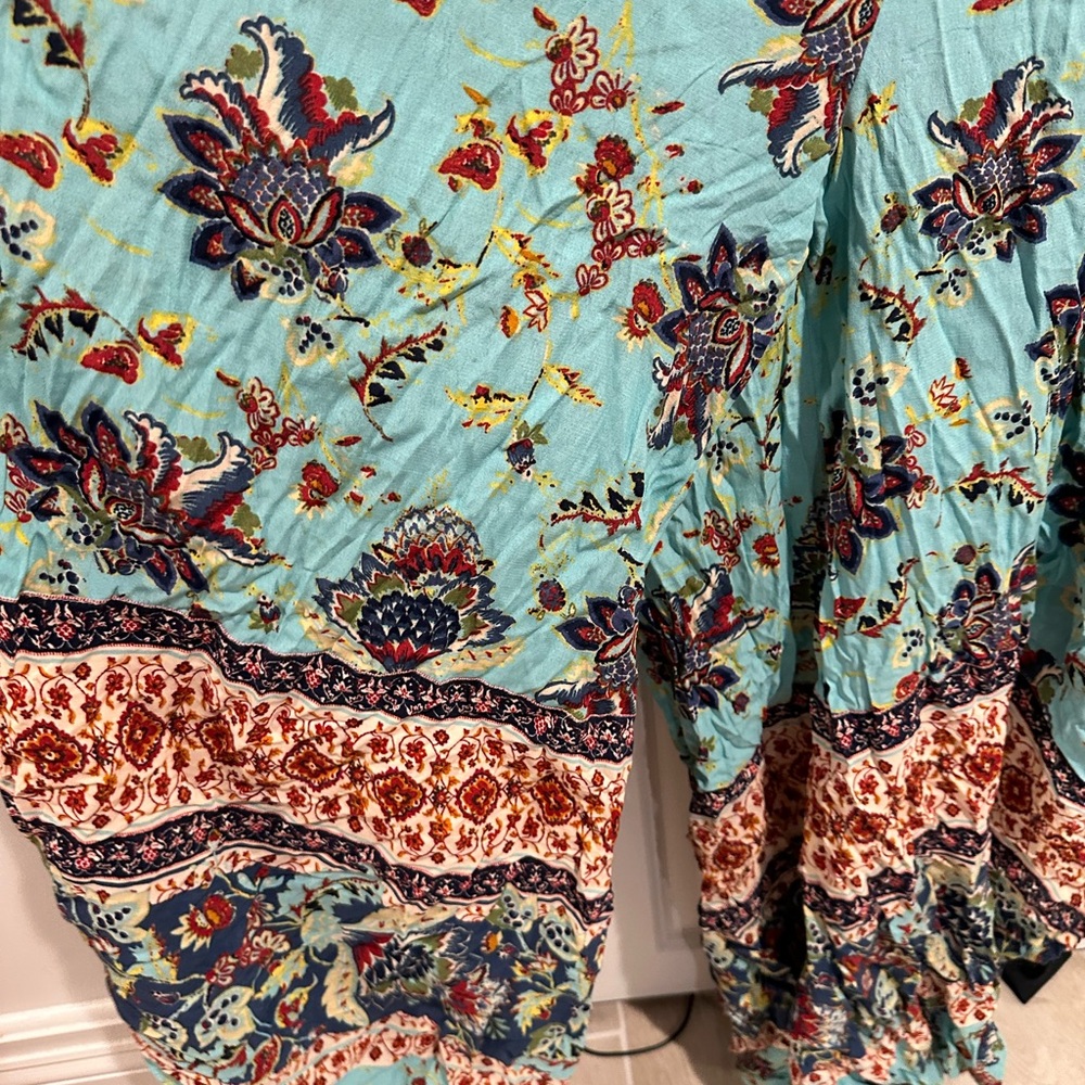 Free People Jumpsuit Aqua Bali Citrus Skies - Picture 6 of 10
